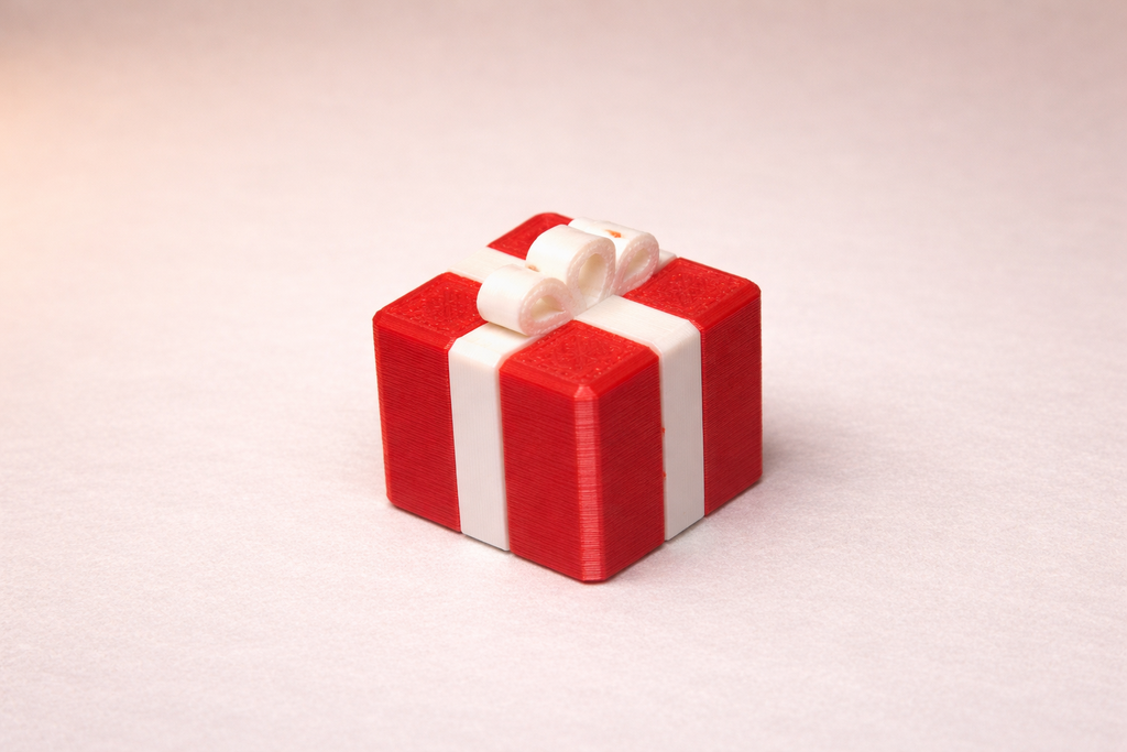 🎁 Christmas Gift Box – 3D Printed Holiday Decor