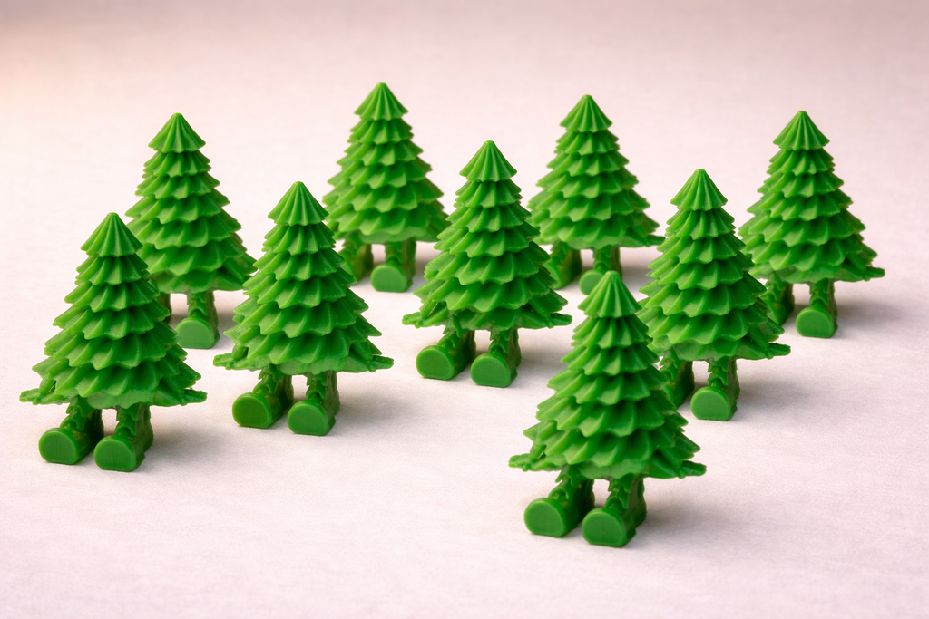 🎄 Funny Christmas Tree with Legs – 3D Printed Figure