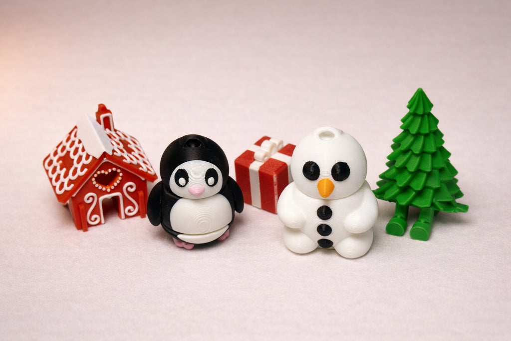 🎄 Christmas Mini Decor Set – 3D Printed Holiday Bundle