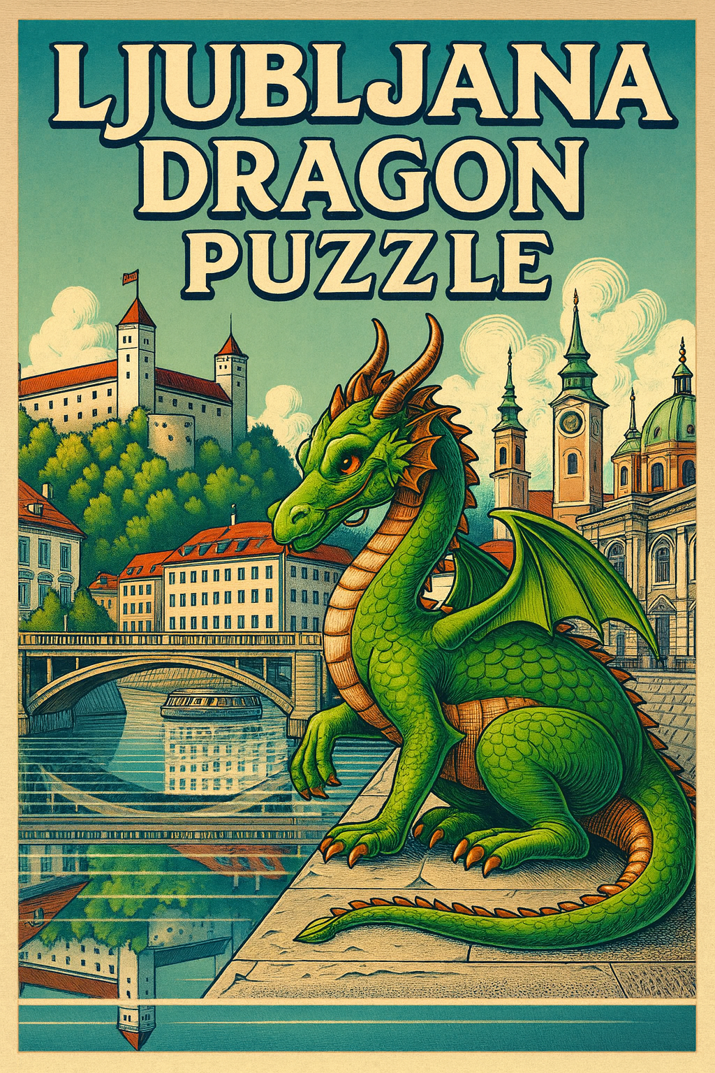 🐉 Ljubljana Dragon Puzzle – 3D Printed Collectible